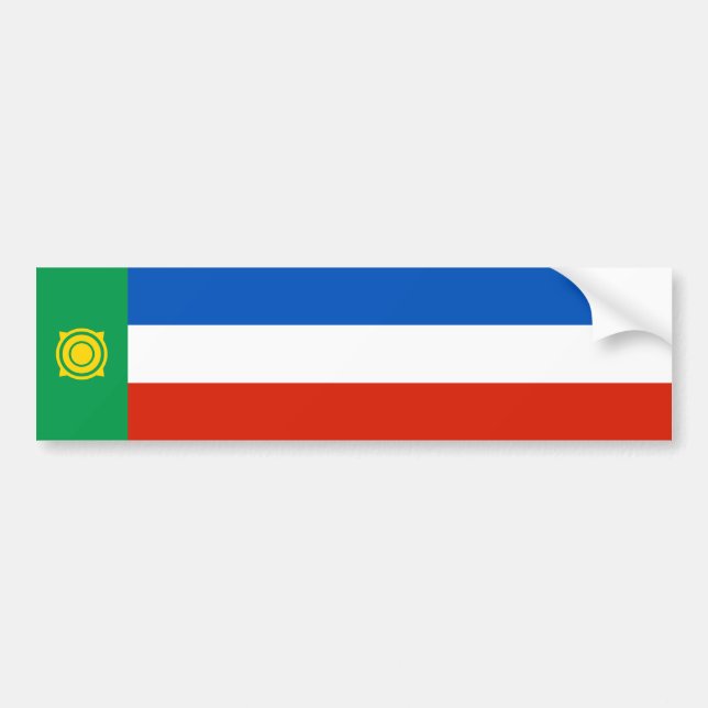 Khakassias flagga bildekal (Framsidan)