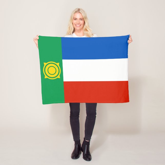 Khakassias flagga fleecefilt (På plats)