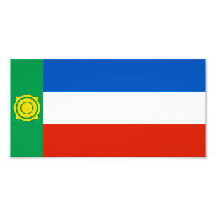 Khakassias flagga fototryck