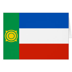 Khakassias flagga hälsningskort
