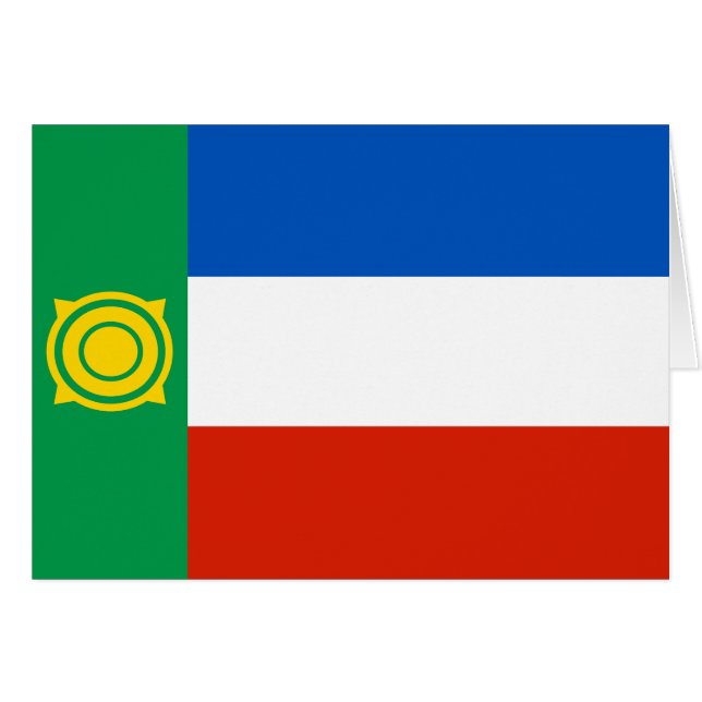Khakassias flagga hälsningskort (Framsidan Horizontal)