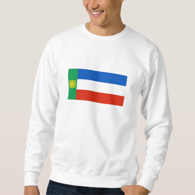 Khakassias flagga lång ärmad tröja (Framsida)