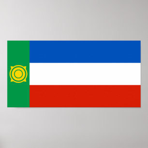 Khakassias flagga poster