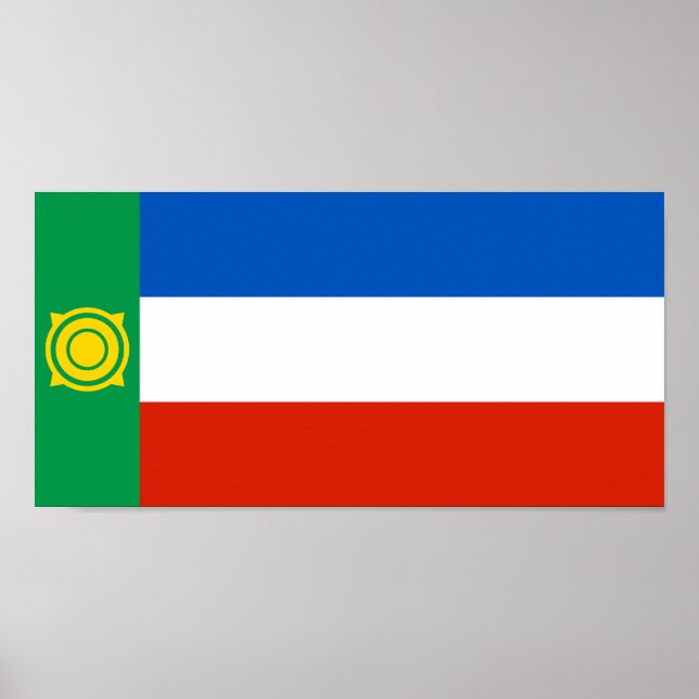 Khakassias flagga poster (Framsidan)