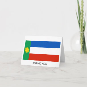 Khakassias flagga tack kort