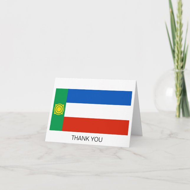 Khakassias flagga tack kort (Framsida)