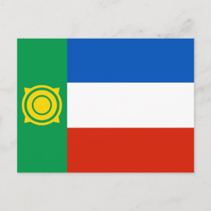 Khakassias flagga vykort
