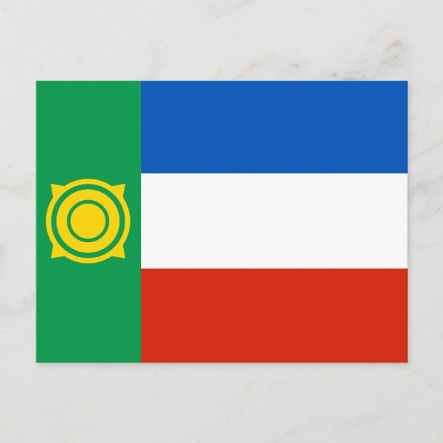 Khakassias flagga vykort (Framsida)