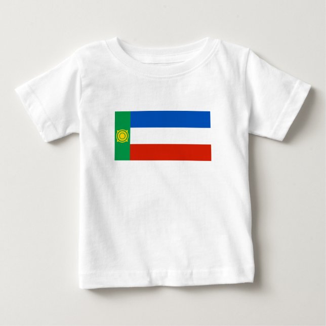 Khakassiens flagga t shirt (Framsida)