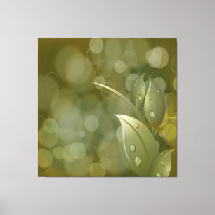 Khaki Bokeh Lövs Wrapped Canvas