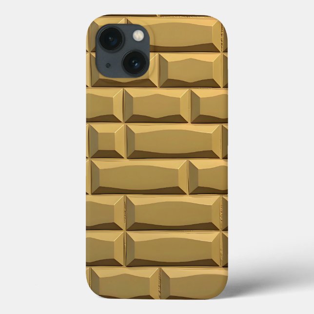 Khaki Brick Texture iPhone Case Stylish Look (Baksida)