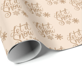 Khaki Brown| Låt det snöa Papprare julafton Presentpapper