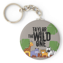 Khaki Brown Vild One Safari Animals Personlig