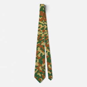 Khaki Camouflage i Brown och Grönt Slips