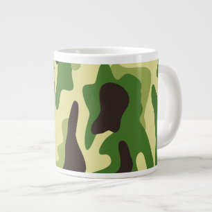 Khaki camouflage mönster jumbo mugg