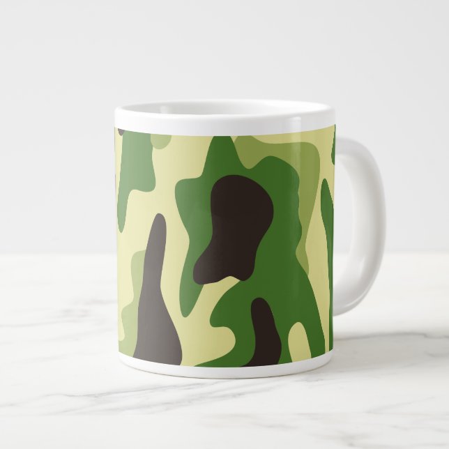 Khaki camouflage mönster jumbo mugg (Framsida höger)