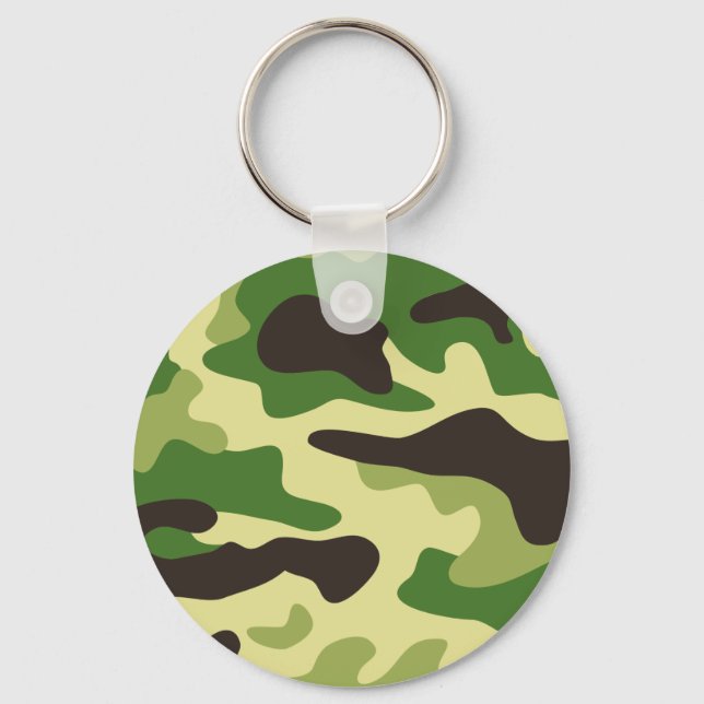 Khaki camouflage mönster nyckelring (Framsida)