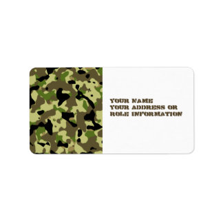 Khaki Commando Game Adhesive Labels Adressetikett