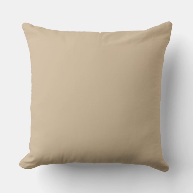Khaki enfärgad, kudde, enkel, modern, neutral kudde (Framsida)