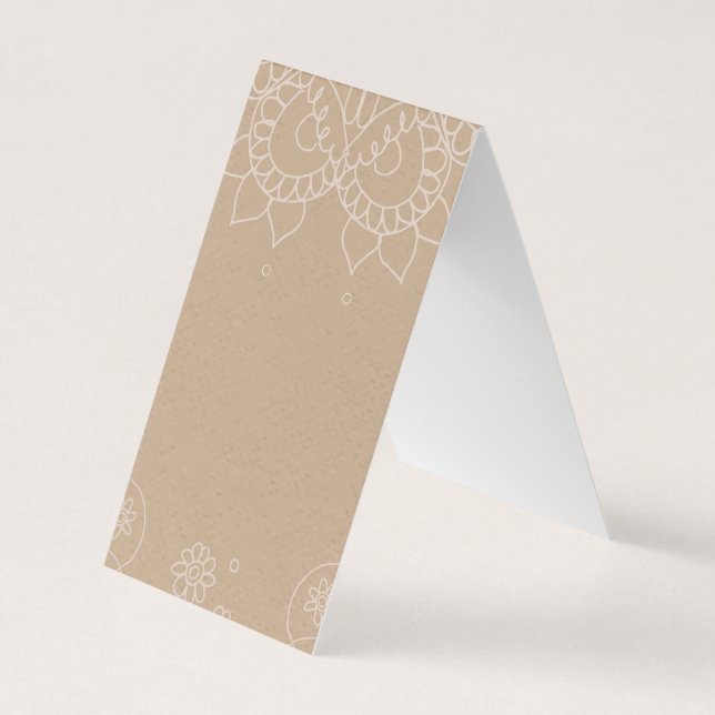 Khaki Färg Boho Avslappnad Stil Earring Visning Ca Visitkort (Framsida)