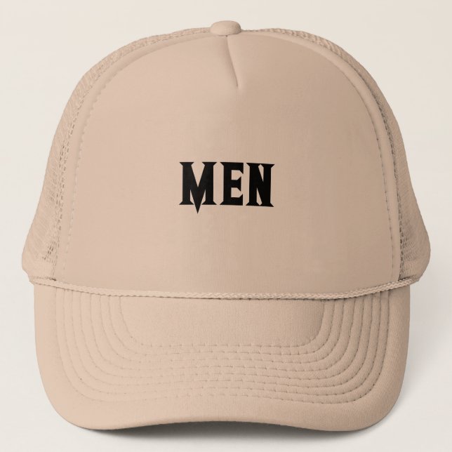 Khaki Färg Snygg Utseende Män Text Keps (Framsida)