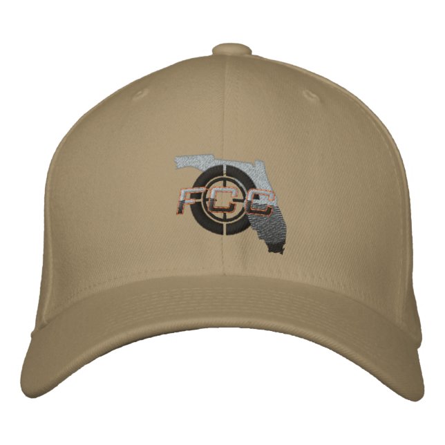 Khaki FCC Embroiderade Cap Broderad Keps (Framsida)