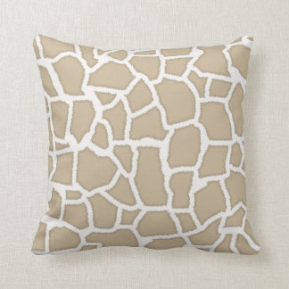 Khaki Giraffe Animal Print Kudde