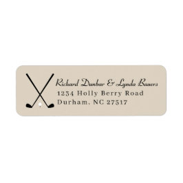 Khaki Golf Theme Return Address Label Returadress Etikett