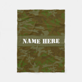 Khaki Grönt Anpassningsbar Camo Throw Blanket Fleecefilt