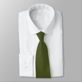 Khaki Grönt Gömt Initialer Solid Färg Neck Tie Slips
