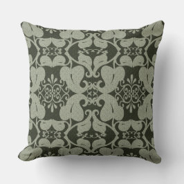 Khaki Grönt Modern Elegant Löv Mönster Kudde