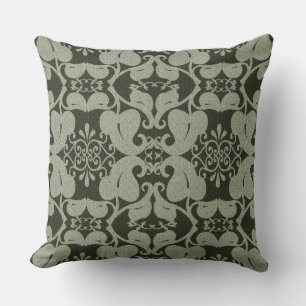 Khaki Grönt Modern Elegant Löv Mönster Kudde