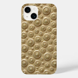 Khaki iPhone-fodral med spiraldesign