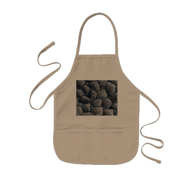 Khaki-kokokock Barnförkläde (Framsidan)