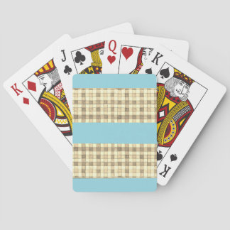 Khaki kräm gingham Blue rand-kort Casinokort