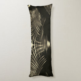 Khaki linjer som upprepas i våg och korsas kroppskudde