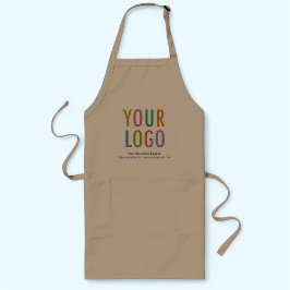 Khaki Long Apron Anpassningsbar Business Logotyp P Långt Förkläde