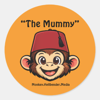 Khaki Macaque Monkey Klistermärke - Mumien