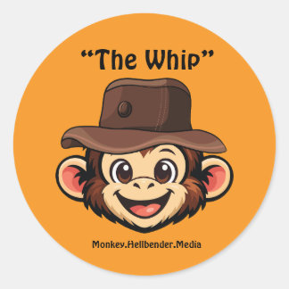 Khaki Macaque Monkey Klistermärke - The Whip