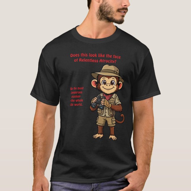 Khaki Macaque t-shirt på svenska (Framsida)