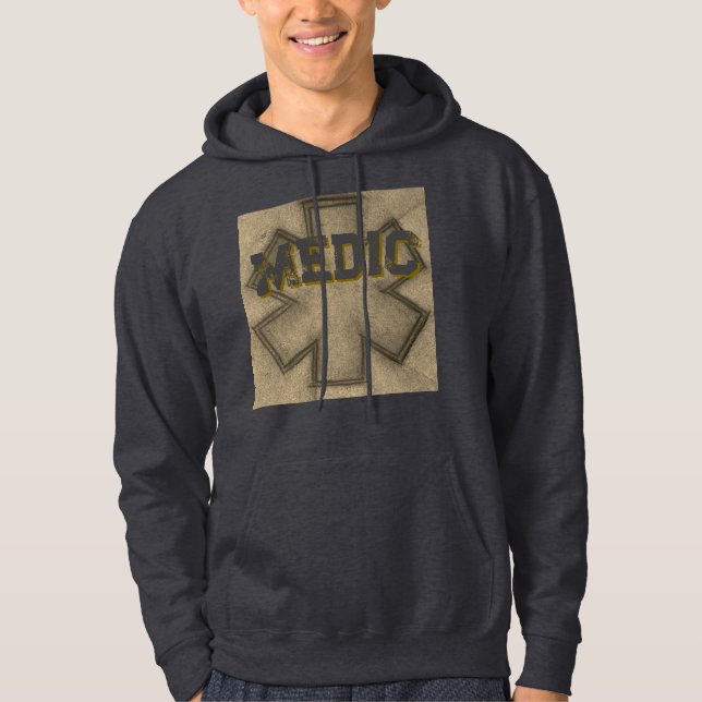 Khaki Manar avståndet Medic Hoodie (Framsida)