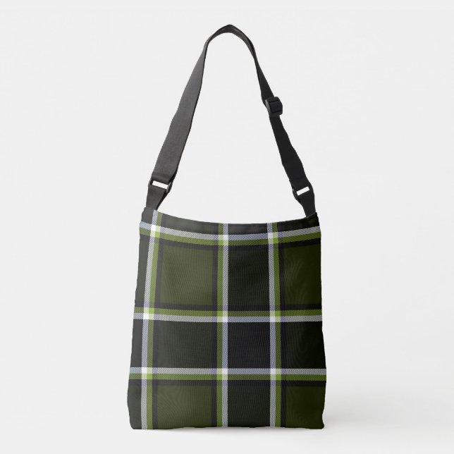 Khaki Military Modern Camouflage Tartan Mönster Axelväska (Framsida)