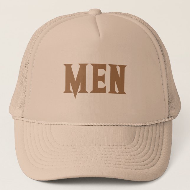 Khaki och Khaki Färg Stilig Pojkar Mäns Män Text Keps (Framsida)