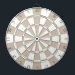 Khaki och White Darttavla<br><div class="desc">Khaki och White Dart Board</div>
