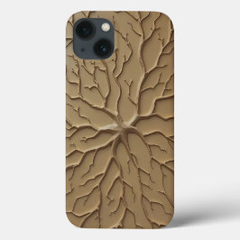 Khaki Organiskt Präglat mönster iPhone-fodral