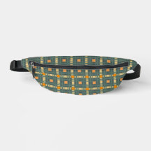 Khaki plaid tartan Fanny Pack
