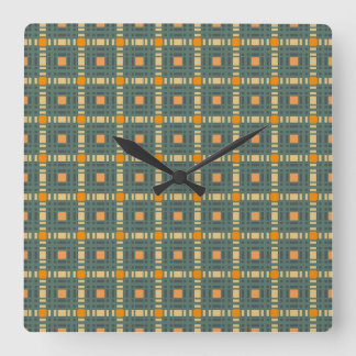 Khaki plaid tartan klocka