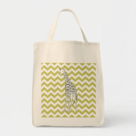 Khaki Safari Chevron med pop Art Giraffe Tygkasse