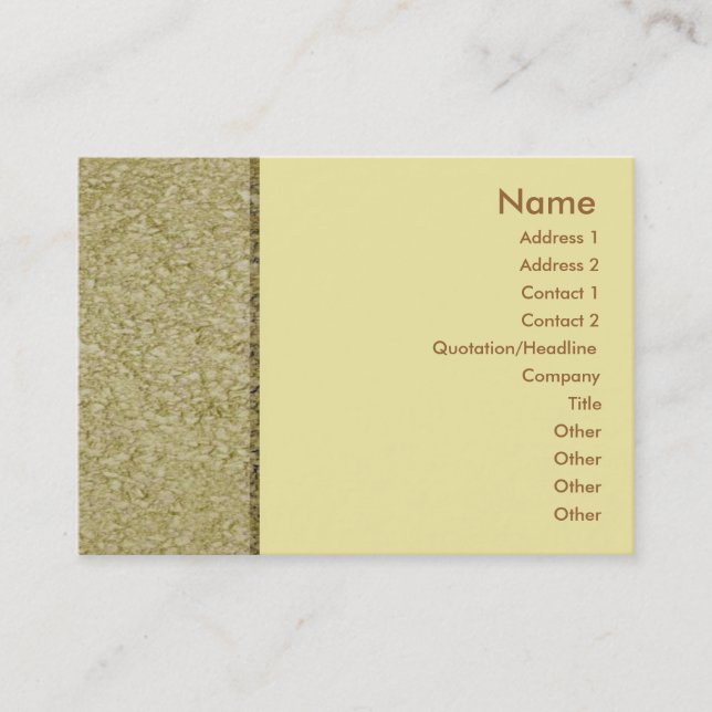 Khaki Sandstone-profilkort Visitkort (Framsida)