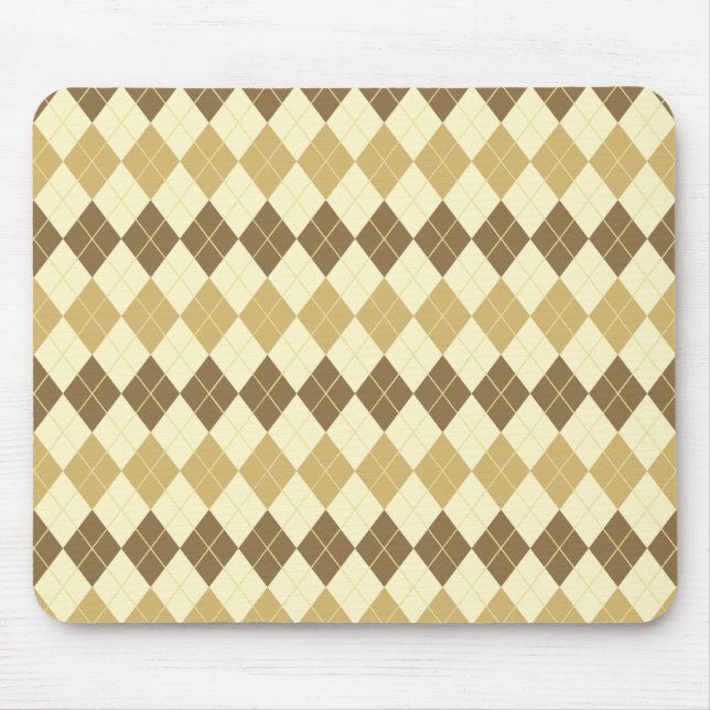 Khaki Scottish Tartan-Mönster Musmatta (Framsidan)